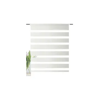 HOME WOHNIDEEN Doppelrollo STRIPES 40 x 150 cm weiß