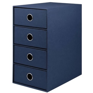 Schubladenbox »S.O.H.O.« A5 4 Laden Handarbeit blau, Rössler, 15.8x7x24.4 cm