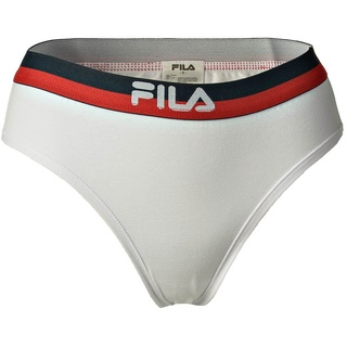 FILA Damen Slip, Vorteilspack - Regular Waist Panties, Logo-Bund, Cotton Stretch, uni, XS-XL Weiß M 1 Slip (1x1S)