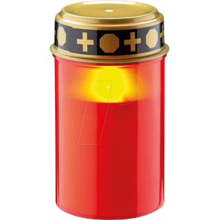 GOOBAY 60335 - LED Grablicht rot mit Flackerflamme und Timer