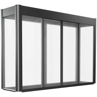 Biohort Gewächshausaufsatz Florentina für HochBeet 2m x 0,5m Dunkelgrau-Metallic