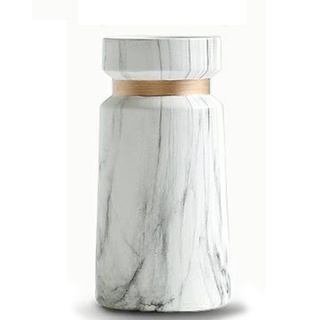 Juoungle Dekovase Vase für Pampasgras Moderne Blumenvase Bodenvase Groß in Marmor-Optik weiß