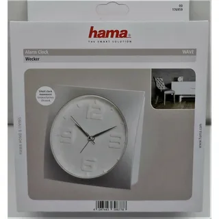 Analoger Wecker HAMA Silber leise Geräuscharm Loch Montage Wand Wandmontage mögl