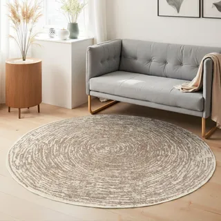 HANSE HOME Cavallo Kurzflorteppich Ø 160 cm Beige/Braun
