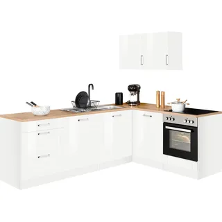 kochstation Winkelküche KS-Tinnum L-Form 240 x 180 cm weiß