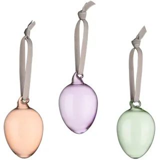 Iittala - Ostereier aus Glas, braun / flieder / grün (3er-Set)