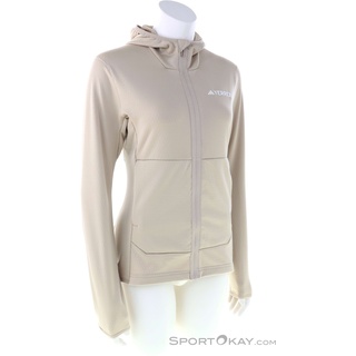 adidas Terrex Xperior Light Fleece Hooded Damen Sweater-Beige-L