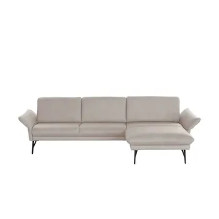 HIMOLLA Eckcouch Leder 2-Sitzer Beige