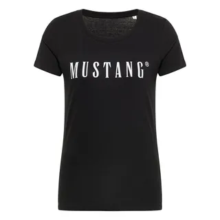 Mustang Damen T-Shirt ALINA C LOGO Schwarz 4142 XS