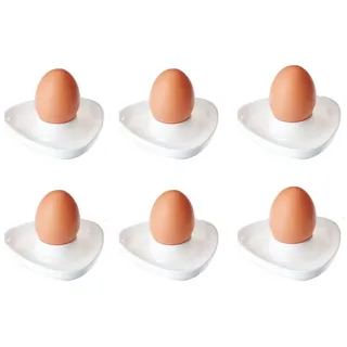 Westmark 20702241 Eierbecher dreieckig, SAN/PS, weiß, 10,6 x 10,6 x 2,1 cm, 6 Einheiten
