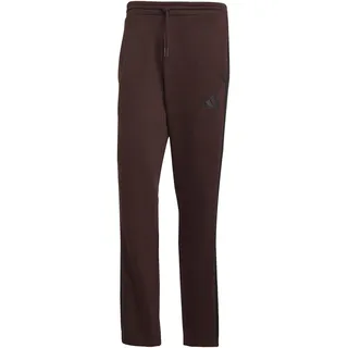 adidas Essentials Three Stripes Fleece Pant Open Hem Shadow Brown/Black S
