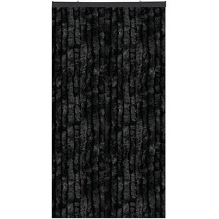 arsvita Flauschvorhang Ösen 56 x 185 cm Schwarz