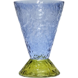 Hübsch, Vase, Hübsch - Abyss Vase - Light blue Olive (1 x, Ø 20 x 29 cm, 3.50 l)