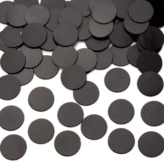 Baker Ross Selbstklebende Magnetscheiben, schwarze Bastel-Magnete um Dekorieren, 100 Stück