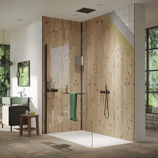 HÜPPE EasyStyle Wandverkleidung 100 x 255 cm, 2 Stück, Wandverkleidungen, ES011142B, Landhaus Fichte