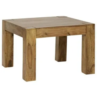 MID.YOU Couchtisch dunkel-braun Sheesham 60 x 40 cm