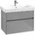 Waschbeckenunterschrank 76 x 55 cm Glossy Grey