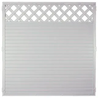 Tetzner & Jentzsch Sichtschutzzaun Lightline mit Rankgitter 180 x 180 cm weiß