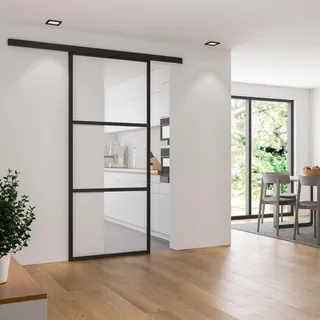 Inova Loft Glasschiebetür rechts 75,5 x 203,5 cm schwarz