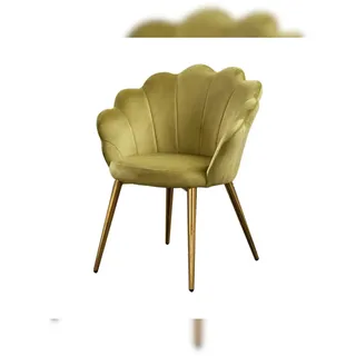 KAWOLA Esszimmerstuhl CARLA Velvet grün gold
