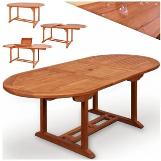DEUBA Vanamo Gartentisch 200 x 100 x 74 cm braun ausziehbar