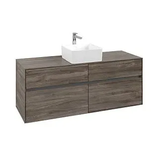 Waschbeckenunterschrank 140 x 55 cm Stone Oak