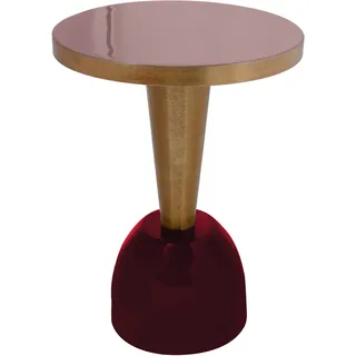 Beistelltisch KAYOOM "Beistelltisch Art Deco 225" Tische Gr. B/H/T: 41 cm x 56 cm x 41 cm, rosa (altrosa, pflaume, gold, pink) Beistelltische Dekorativ, glanzvolle Lackierung, stilvolles Gestell