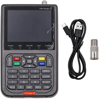 OEM V8 Finder2 Satellitenfinder, Digitales Finder-messgerät, Satellitenerkennung, Dvb-s2x-signalempfänger, Decoder, H.264 Hd, 3,5-zoll-lcd Für Die Einstellung Der Satellitenschüssel