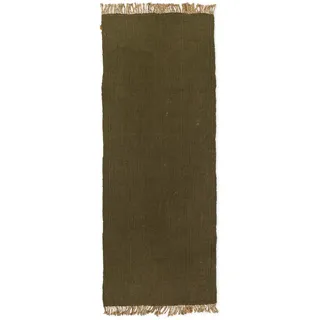 Ferm Living - Block Runner, 80 x 200 cm, olive / natur