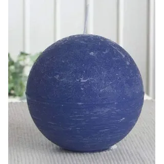 Rustik-Kugelkerze, 10 cm Ø, blau