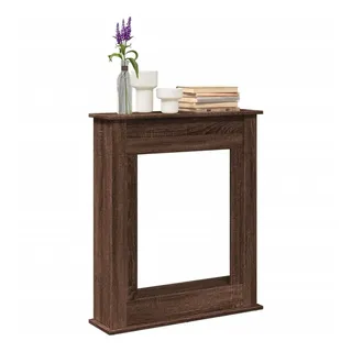 vidaXL Kaminumrandung Braun Eichen-Optik 75x20x87,5 cm Holzwerkstoff