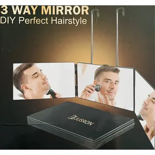 Jurson 360 Grad Schmink Spiegel Klappspiegel 3 Teilig LED Beleuchtet Haarstyling