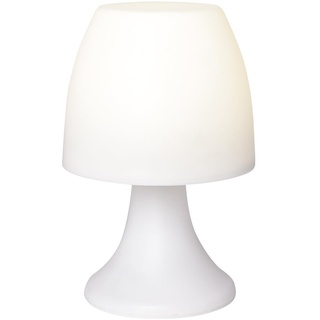 LED-Lampe mit Timerfunktion, weiß, 19 cm hoch, batteriebetrieben | Nachttischlampe, Lampe für das Kinderzimmer | Campinglampe