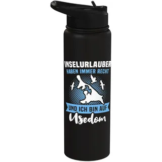 Usedom Souvenir Ostseeinsel Sprüche Insel Usedom Stainless Steel Insulated Water Bottle