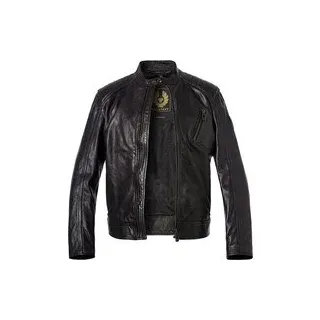BELSTAFF Herren Lederjacke schwarz Lammleder unifarben, schwarz, Herbst/Winter 2026/2027