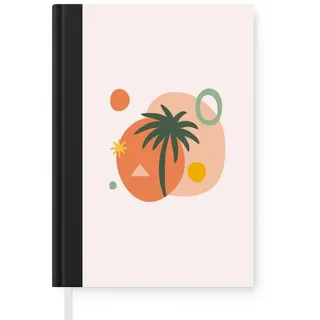 MuchoWow Notizbuch Sommer - Design - Palme, Notebook, Notizblock a5, Tagebuch, Journal Liniert