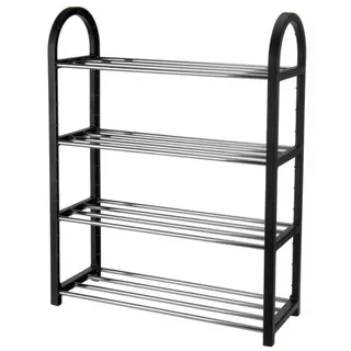 Spetebo Schuhregal 65 x 50 x 0 cm schwarz / schwarz