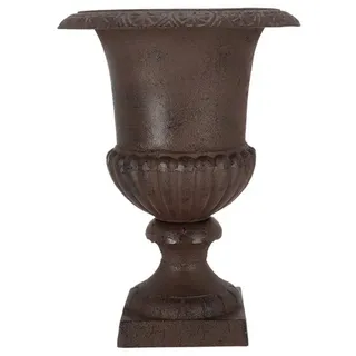 Linoows Pflanzkübel Garten Amphore Französische Vase XL Kratervase (Set), Renaissance Kratervase aus Gusseisen 43 cm braun