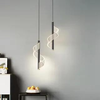 Mengjay Moderne LED Rund Esstisch Kronleuchter Dimmbar Drei Farbtemperaturen Deckenbeleuchtung chandelier Höhenverstellbar pendelleuchte Geeignet für Esstisch Wohnzimmer Eingangshalle Büro