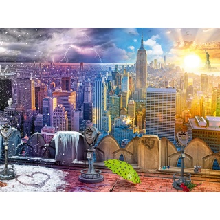 Ravensburger Puzzle 16008 - New York im Winter und Sommer - 1500 Teile Puzzle für Erwachsene und Kinder ab 14 Jahren, Puzzle mit Stadt-Motiv