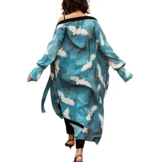 L-Peach Damen Sommer Kaftan Maxi Langes Strandkleid Pareos Strandhemd Bademode Bikini Cover Ups - Einheitsgröße