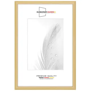 Duisburger-Rahmen24 Holz Bilderrahmen Schmal 50 x 75 cm in Natur | inkl. bruchsicherer Anti-Reflex Kunstglasscheibe | Rahmen für Poster | Puzzle | Foto collage DR080
