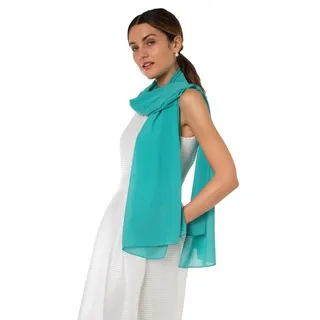 MayTree Modeschal Chiffon Schal, Damen Stola, Umschlagtuch für Abendkleid, Hijab, (Stück, 1-St) grün
