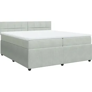 vidaXL Boxspringbett 200 x 200 cm Hellgrau