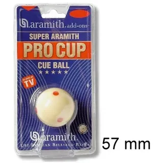 Aramith Spielball Pool weiss 57,2mm Aramith Pro TV-Sup