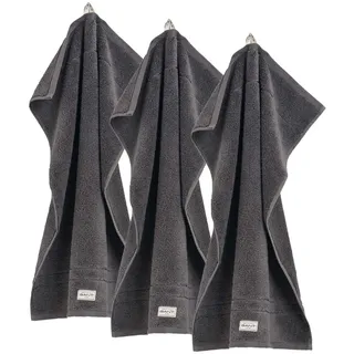 GANT Gästetuch Premium Towel 30 x 50 cm grau 3 St.