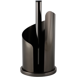 Echtwerk Küchenrollenhalter, Rollenhalter für Küchentücher, Papierrollenhalter aus Edelstahl, einfaches Abreißen, benutzerfreundlich, stehend, robust, Black-Edition, 15,5 x 33 cm