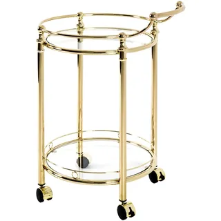 Haku-Möbel HAKU Möbel Servierwagen gold, transparent 59,0 x 49,0 x 79,0 cm