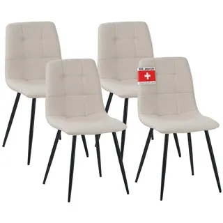 Albatros Esszimmerstuhl Bora Stoff beige 4er Set