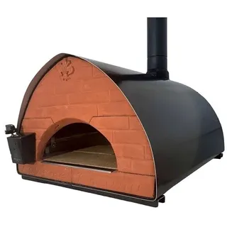 Passione Hybrid-Gas-Holz-Pizzaofen Gunmetal für den Außenbereich